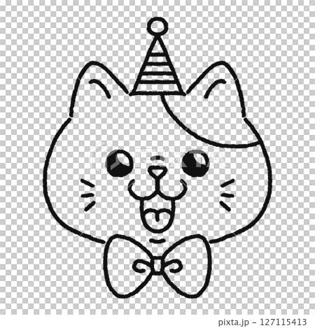 快樂貓線描 快樂貓線描 127115413