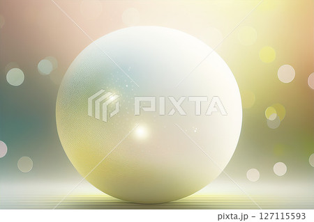 淡い色でふんわりとした画像を球体で表現 127115593