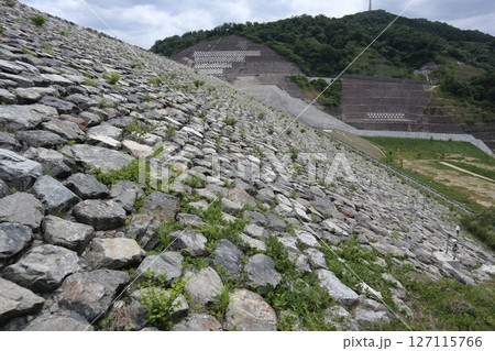 日本最長吊り橋のある大阪府茨木市のダムパークいばきたの風景 127115766