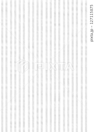手書き水彩風ストライプ縦縞パターン背景イラスト　シンプル灰色グレー色テクスチャー 127115875