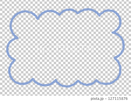 紫色蠟筆風格相框 127115876