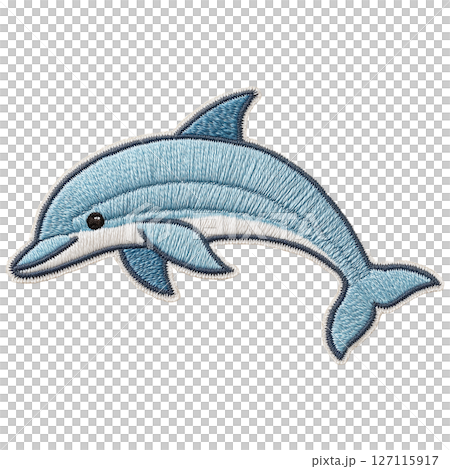 海豚刺繡補丁 127115917