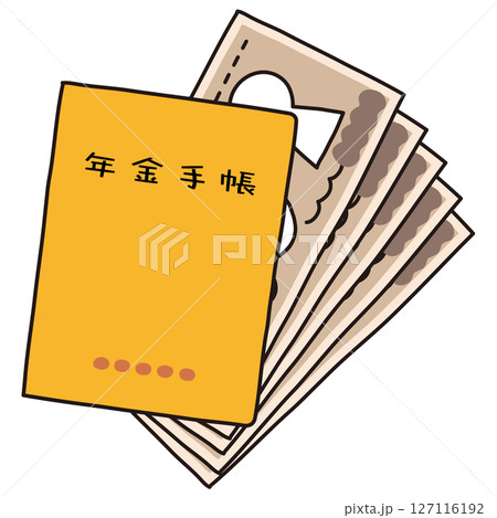 年金手帳とお金　年金 127116192
