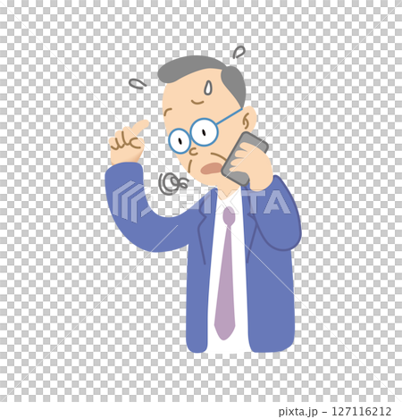 思い出せないシニア男性 127116212