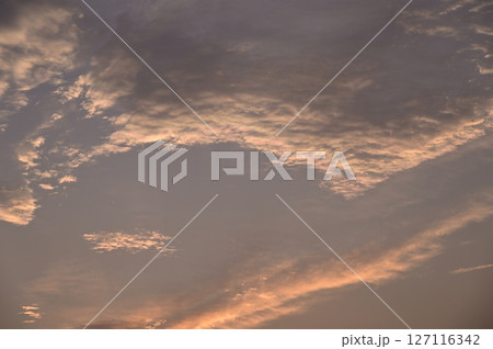 夕日に照らされた雲 127116342