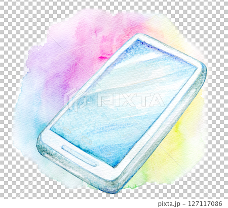 Watercolor illustration smartphone 127117086