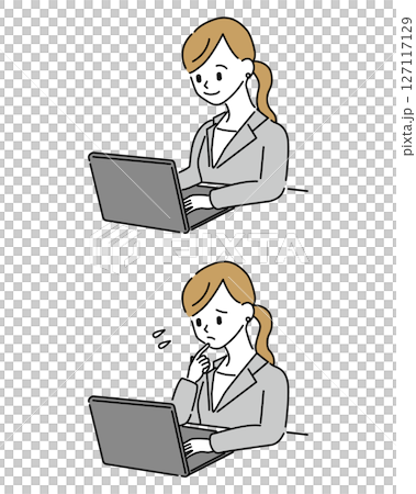 A woman with a computer A woman with a computer 127117129