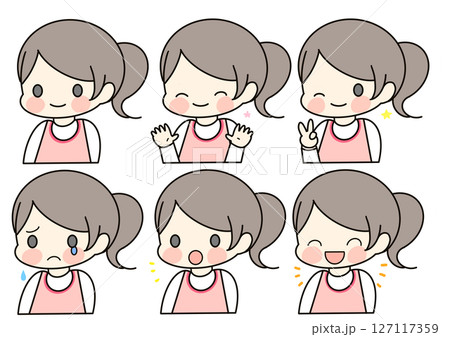 いろんな表情(保育士さん) いろんな表情(保育士さん) 127117359