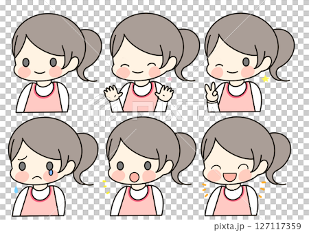 Various expressions (nursery school teacher) 127117359