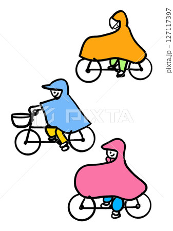 自転車用レインコート　ポンチョ 127117397