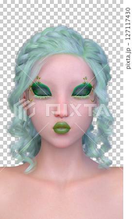 女人的臉的特寫 女人的臉的特寫 127117430