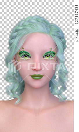 女人的臉的特寫 女人的臉的特寫 127117431