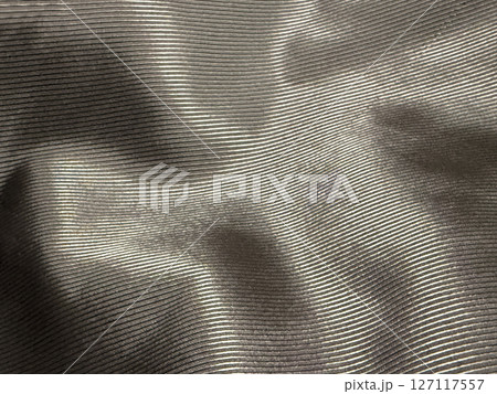 なめらかなシルク生地の背景素材　グレーカラー 127117557