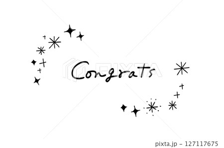 Congrats |手書きのキラキラあしらいつきメッセージ Congrats |手書きのキラキラあしらいつきメッセージ 127117675