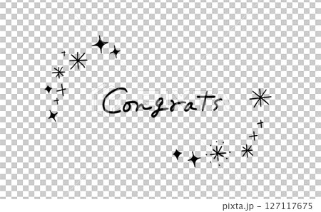 Congrats |手書きのキラキラあしらいつきメッセージ Congrats |手書きのキラキラあしらいつきメッセージ 127117675