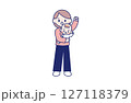 応援する母親と赤ちゃん 127118379