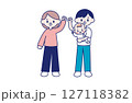 応援する夫婦と赤ちゃん 127118382