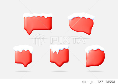 Set of red chat bubble design Set of red chat bubble design 127118558