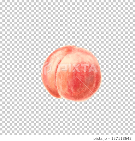 桃を油絵風に描いたイラスト2 127118642