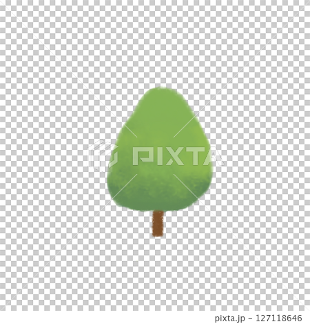 木を油絵風に描いたイラスト 127118646