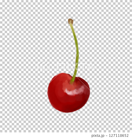 Cherries drawn in oil painting style 2 Cherries drawn in oil painting style 2 127118652