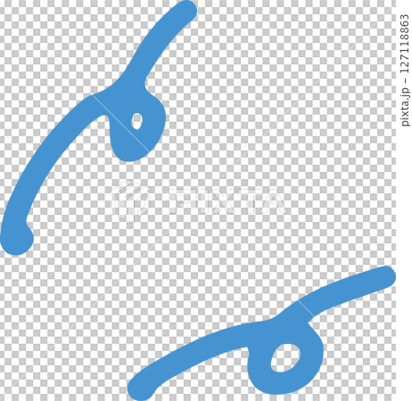 Handwritten reaction light blue spinning 127118863