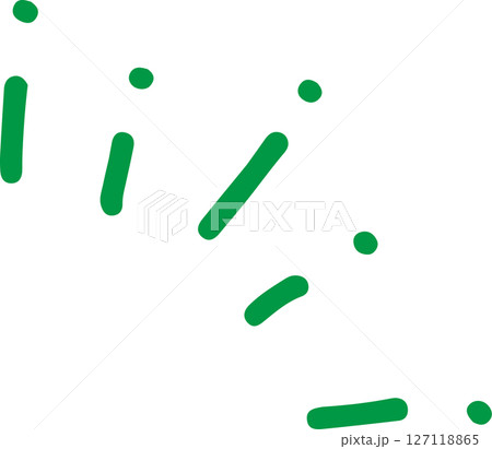 気付き　リアクション　注目　手書き　緑　アイコン	 127118865