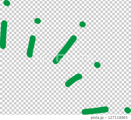 気付き　リアクション　注目　手書き　緑　アイコン	 127118865