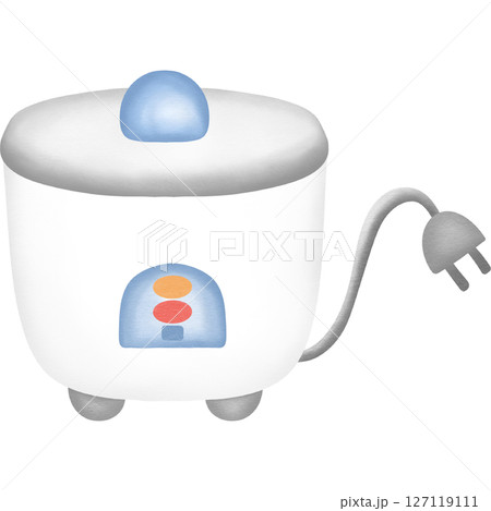 rice cooker hand drawn transparency illustration 127119111