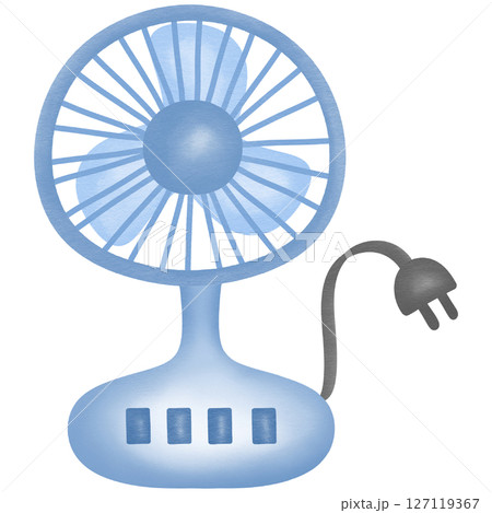 fan electric hand drawn transparency illustration 127119367