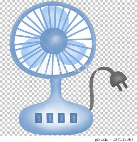 fan electric hand drawn transparency illustration 127119367