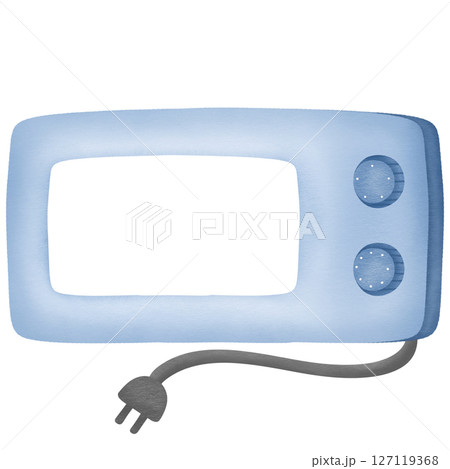 blue microwave hand drawn transparency illustration 127119368