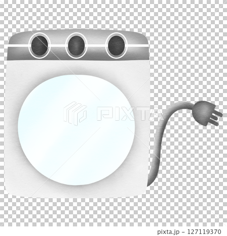 washing machine hand drawn transparency illustration washing machine hand drawn transparency illustration 127119370