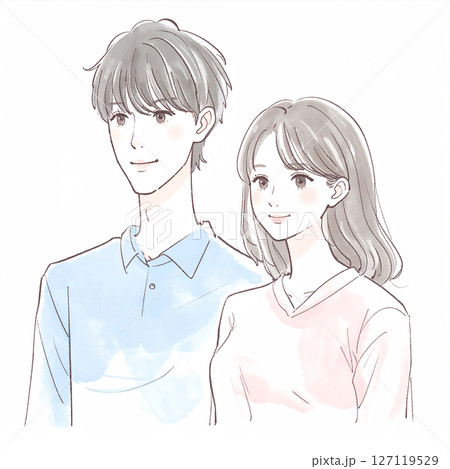 男女、カップル、夫婦、恋人、パートナーのイラスト素材 男女、カップル、夫婦、恋人、パートナーのイラスト素材 127119529