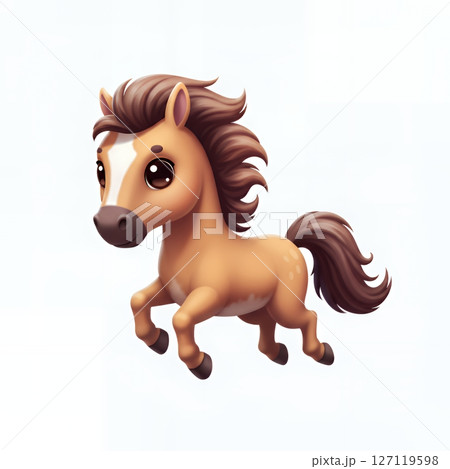 可愛い馬のイラスト 127119598