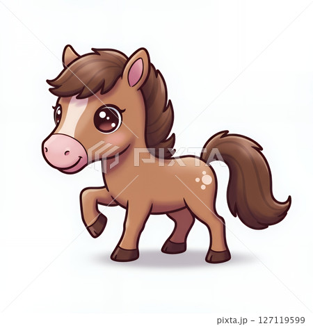 可愛い馬のイラスト 127119599