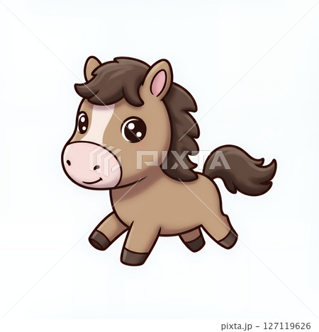 可愛い馬のイラスト 127119626
