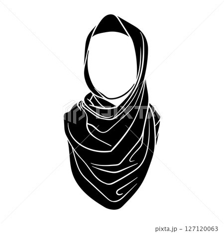 Muslim Girl Hijab silhouette Muslim Girl Hijab silhouette 127120063