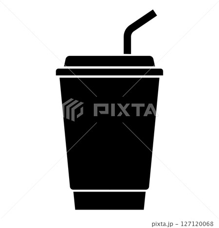 Plastic caffe cup icon.  127120068