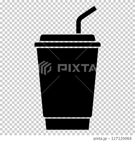 Plastic caffe cup icon.  127120068