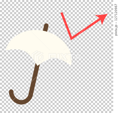 Parasol icon to block sunlight (UV and heat protection) 127120987