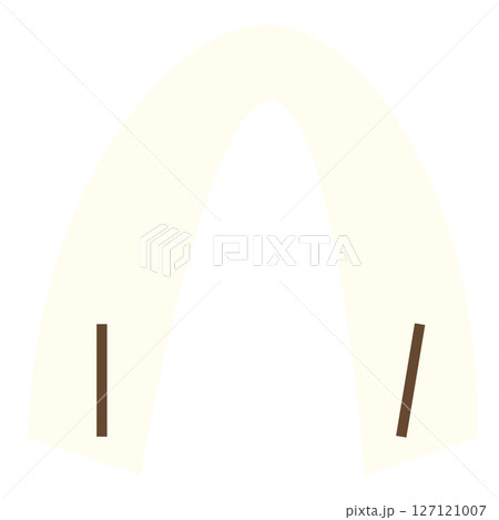 首かけタオルのシンプルなアイコン 127121007