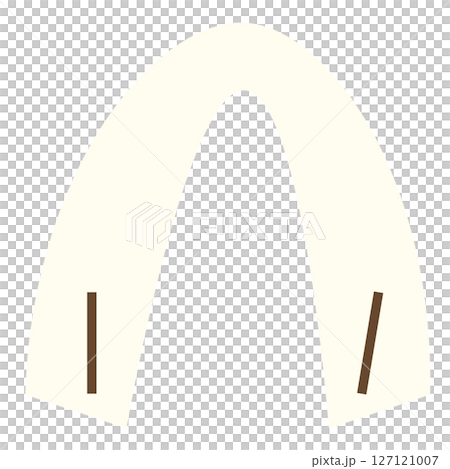 首かけタオルのシンプルなアイコン 127121007
