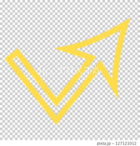 Yellow double arrow icon indicating uptrend 127121012
