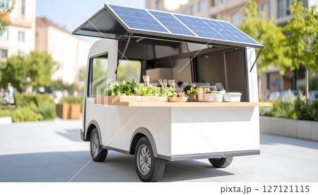 Mobile Salad Food Truck with Solar Panels 127121115