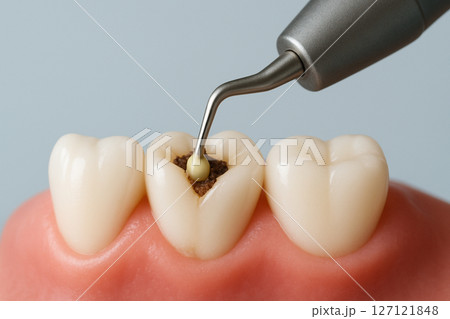 歯の虫歯を治療している様子 127121848
