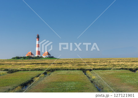 Westerheversand Lighthouse, Westerhever, Schleswig-Holstein, Germany Westerheversand Lighthouse, Westerhever, Schleswig-Holstein, Germany 127121901