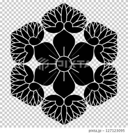 家紋です。水戸家六つ葵と言います。 127123095