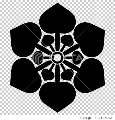 家紋です。新庄家六つ葵と言います。 127123098