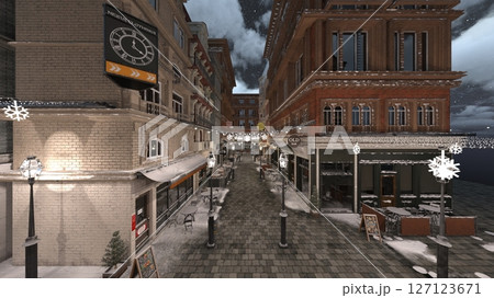 石畳のある街かど 石畳のある街かど 127123671